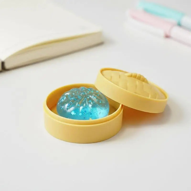 Crystal Bun Cute Mini Soup Dumpling Shaped Stress-relief Squeeze Toy, Venting Office Prank Toy, Slow Rebound, Fun Gift