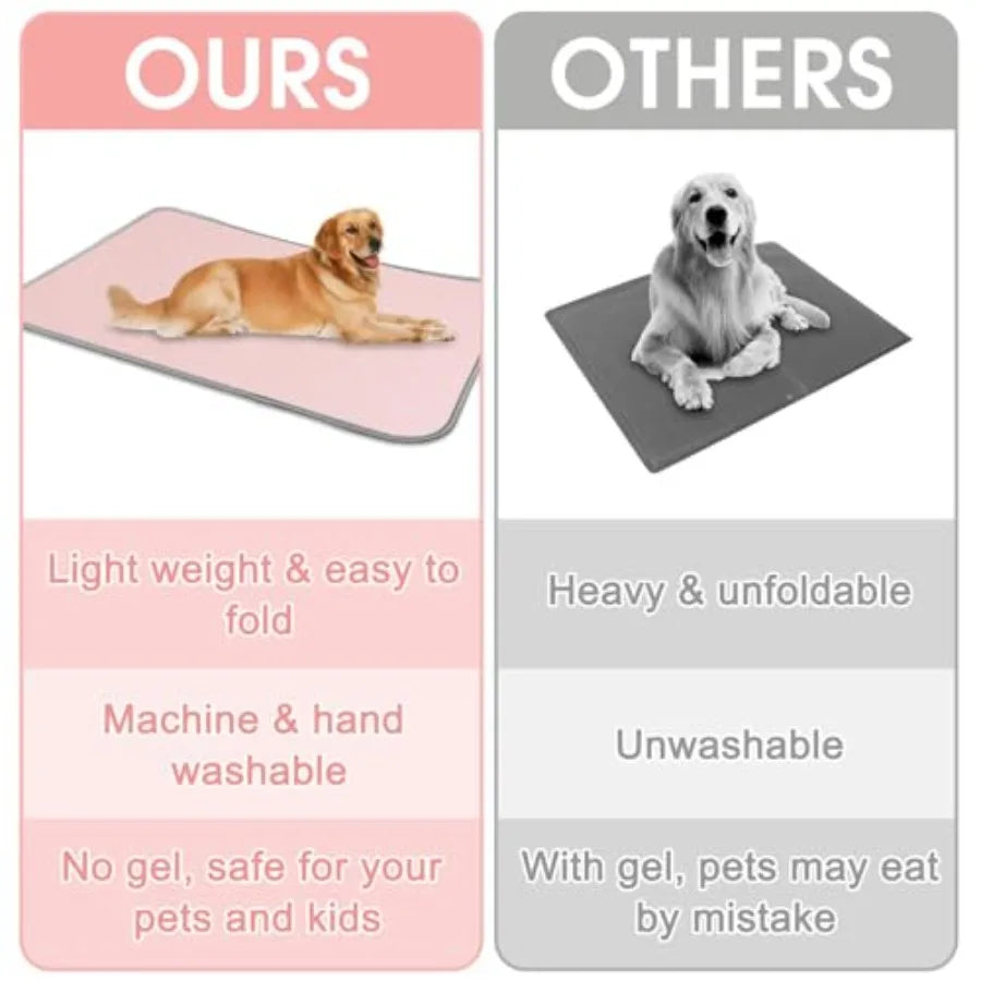 Washable Summer Dog Cooling Mat | Self-Cooling Ice Silk Pad