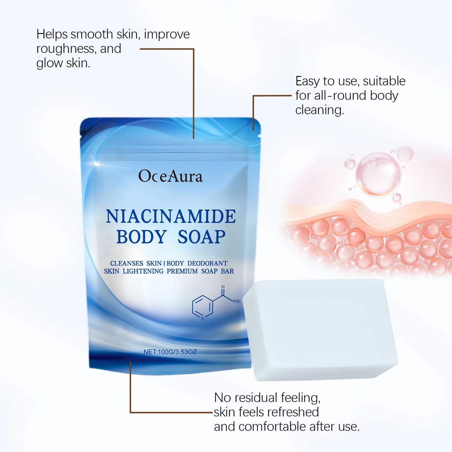 Niacinamide Skin Brightening Soap | Deep Clean & Whiten Skin