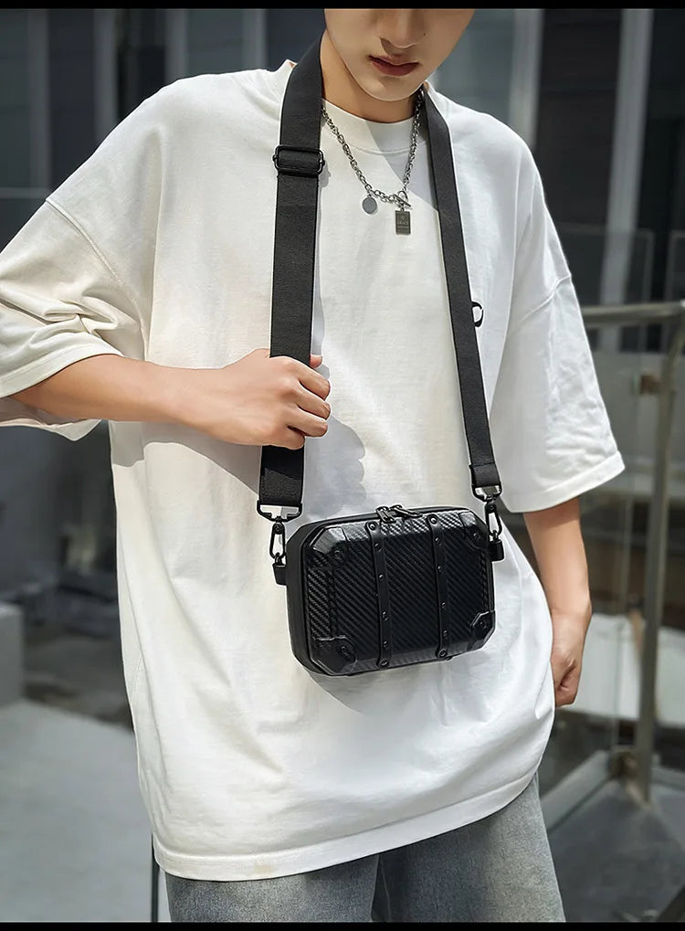 Luxury Mini Messenger Bag for Men | Stylish Pu Leather Crossbody