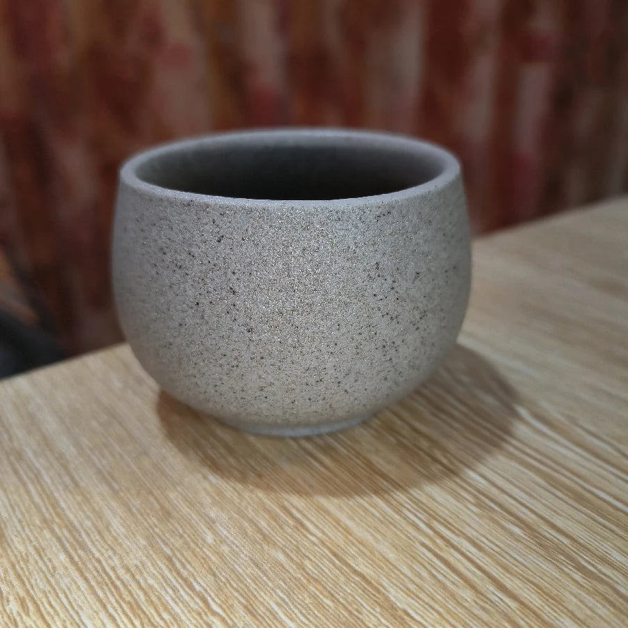 Handmade Rough Pottery Tea Cup | Antique Ceramic Kung Fu Tea Set