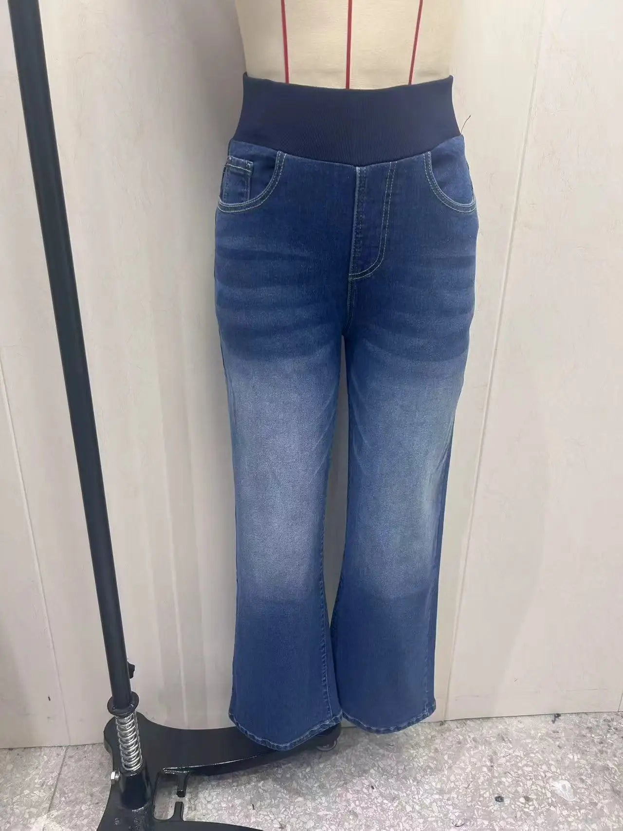 Women's High Stretch Loose Straight-Leg Jeans | Trendy & Comfortable