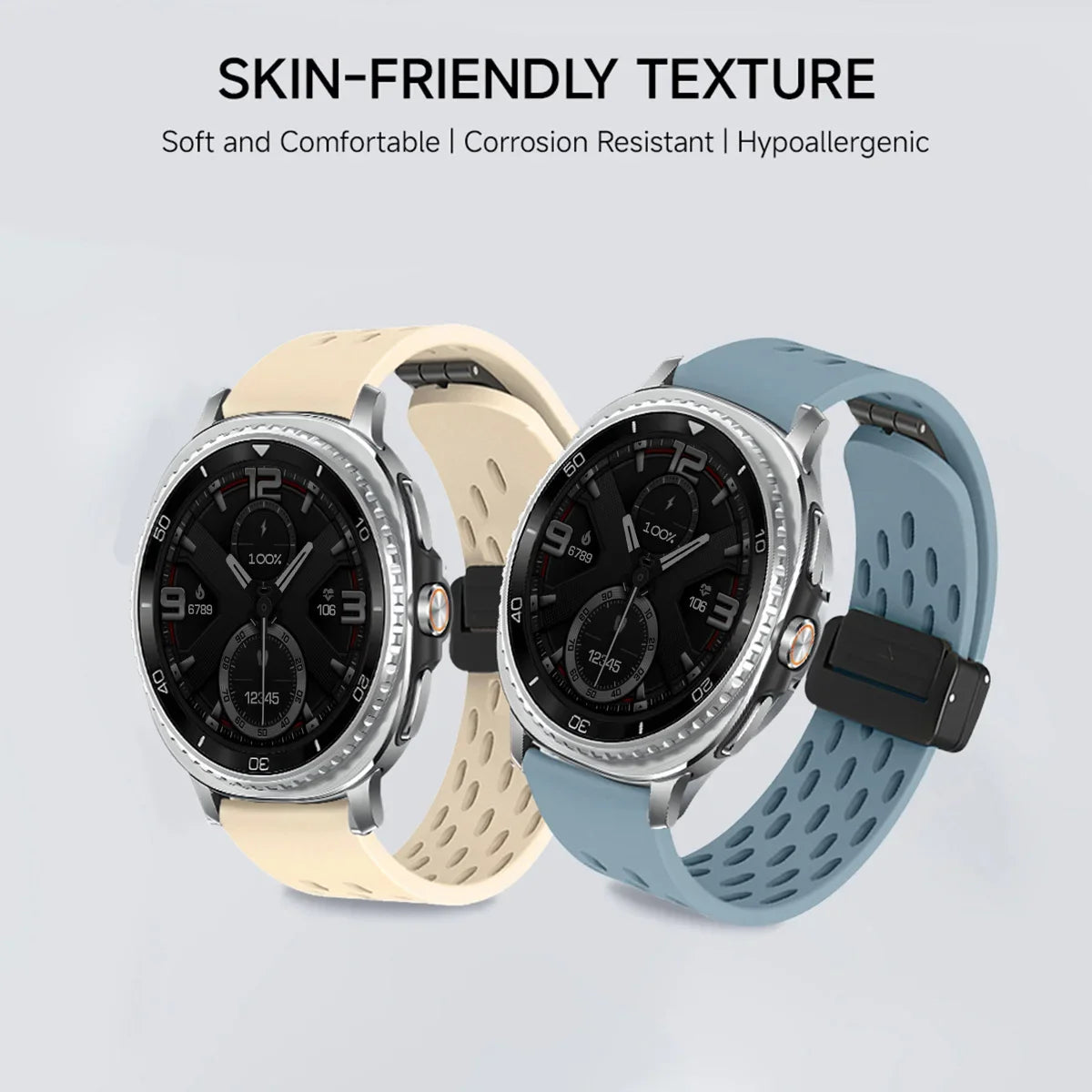 Breathable Sports Silicone Strap for Galaxy Watch | Magnetic Clasp