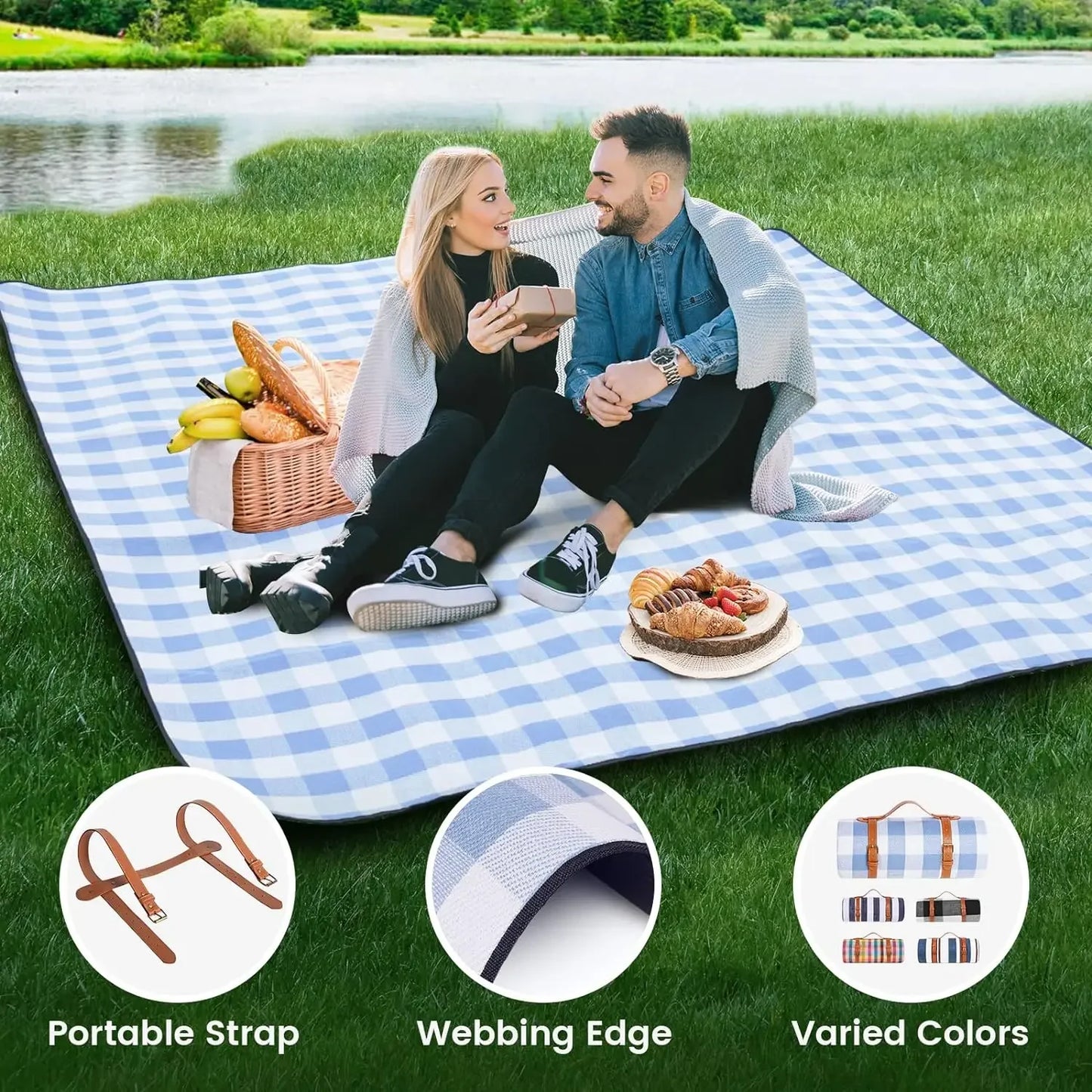 Extra Large Waterproof Picnic Blanket | Perfect Outdoor Mat for Groups