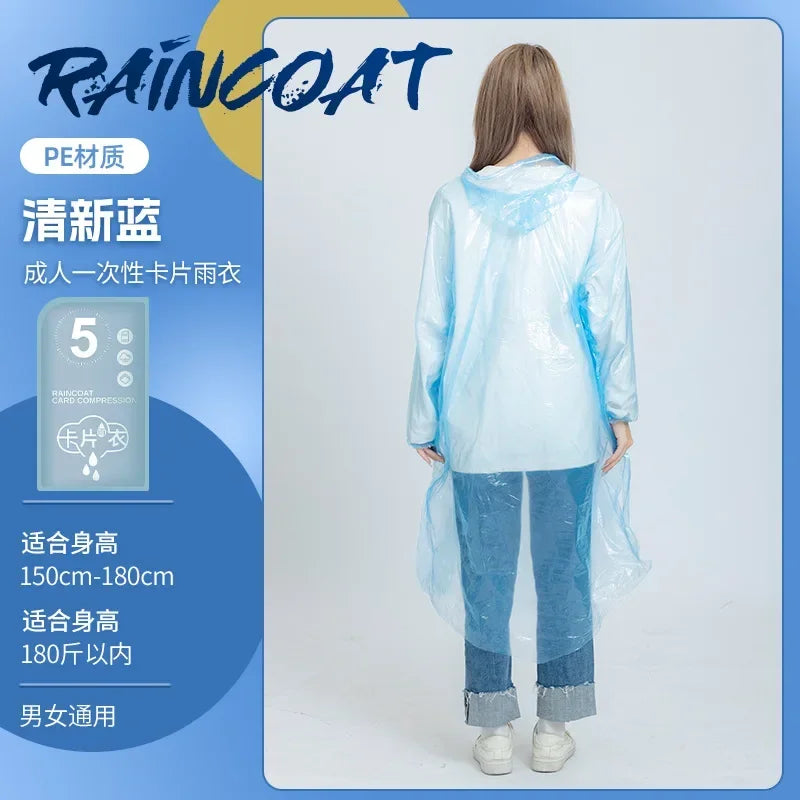 Chubasquero Desechable Impermeable | Equipo Portátil para Lluvia al Aire Libre