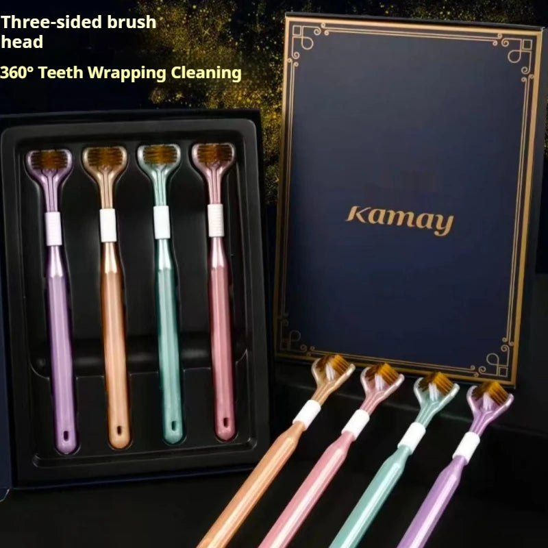 4-Pack Premium Toothbrush Set | Soft Bristles & Elegant Design