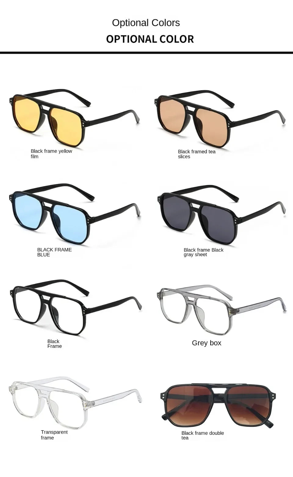 Vintage Unisex Big Sunglasses | Retro UV400 Square Shades