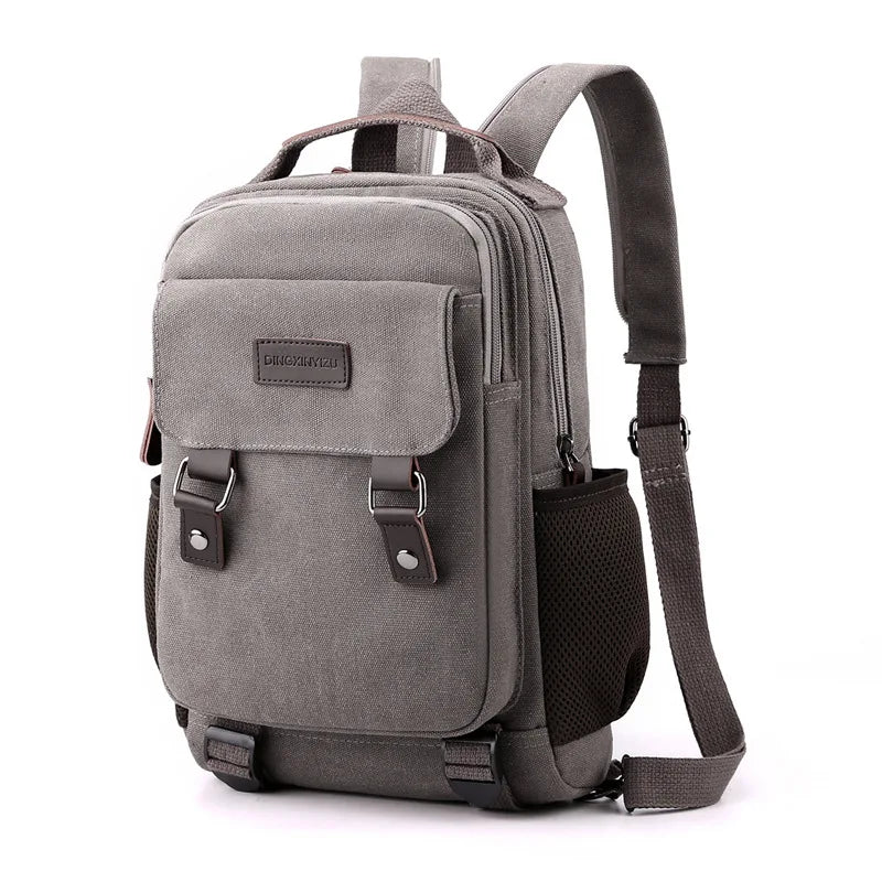 Multifunctional Canvas Chest Bag | Sleek Travel Companion