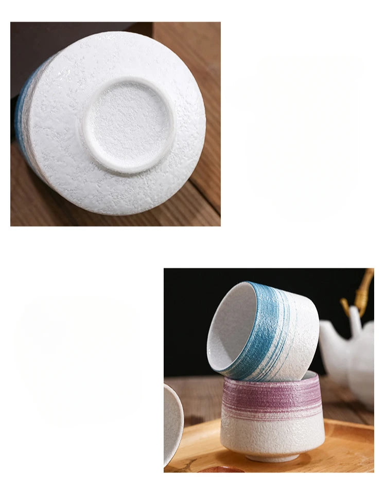 Tazas de café vintage de cerámica estilo japonés | Vajilla elegante