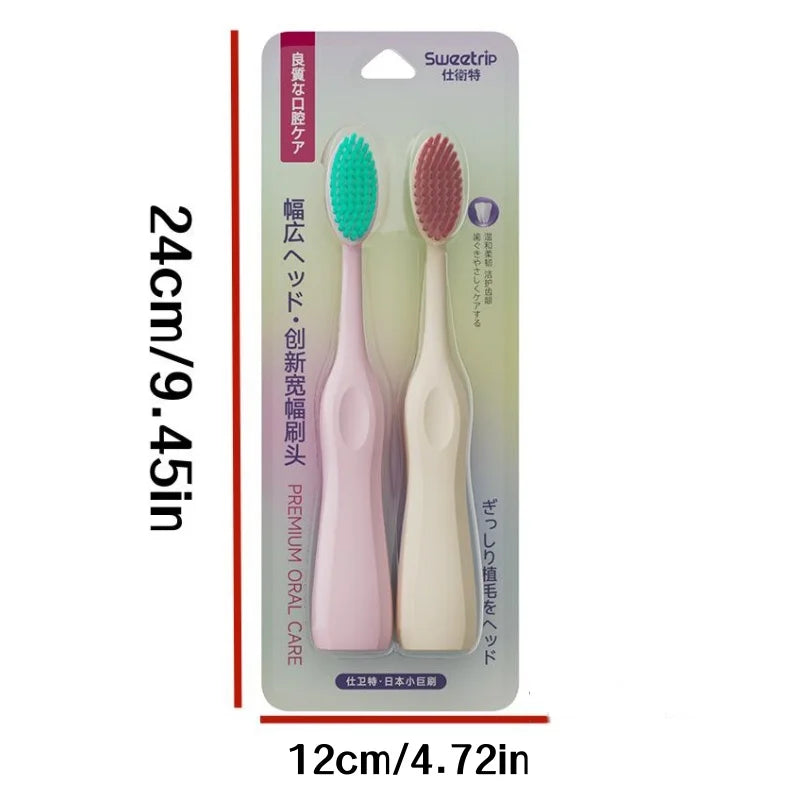 4-Pack Giant Head Soft Bristle Toothbrush | Extra-Large Oral Care