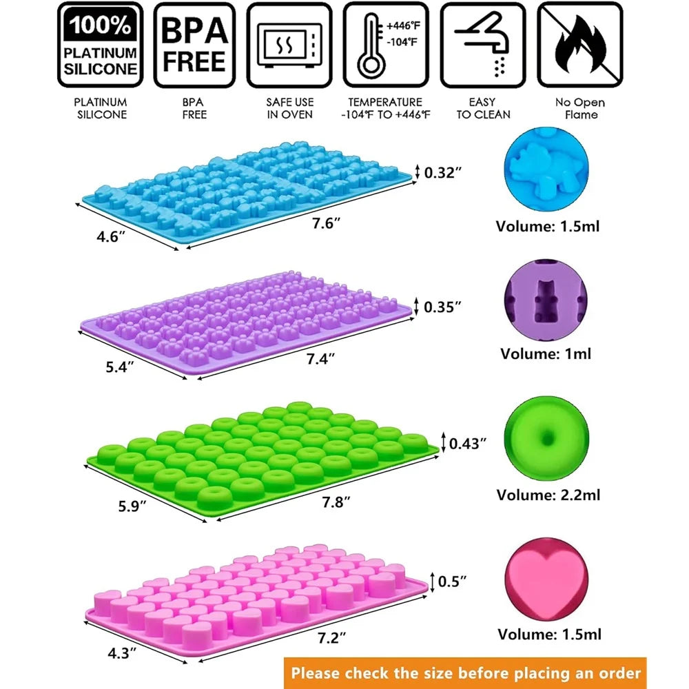 DIY Candy Silicone Moulds Set | Create Fun Gummy Treats at Home