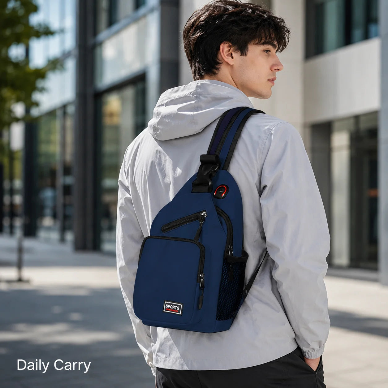 Water Resistant Oxford Sling Backpack | Lightweight Crossbody Bag