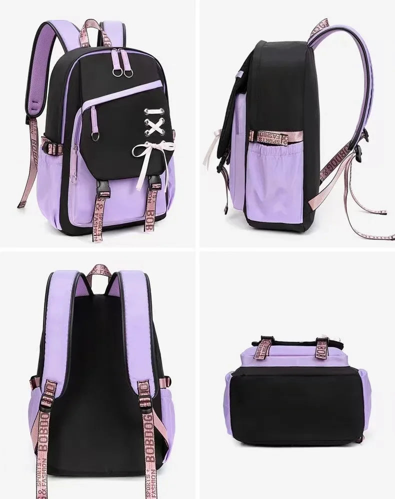 Cute Nylon Schoolbag Backpack for Teenagers | Durable & Stylish
