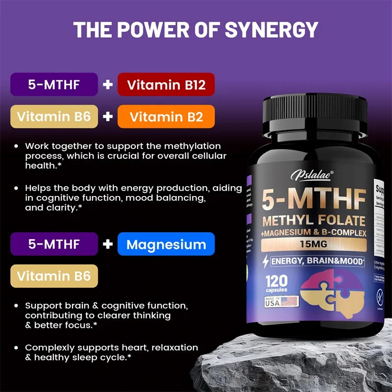 5-MTHF Methylfolate Supplement for Energy and Cognitive Support