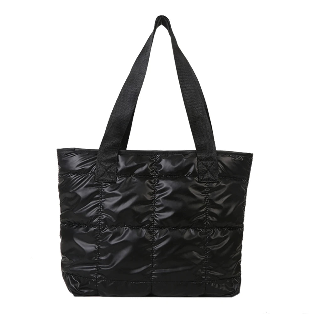 Chic Large Capacity Tote Handbag | Stylish Quilted Shopping Bag
