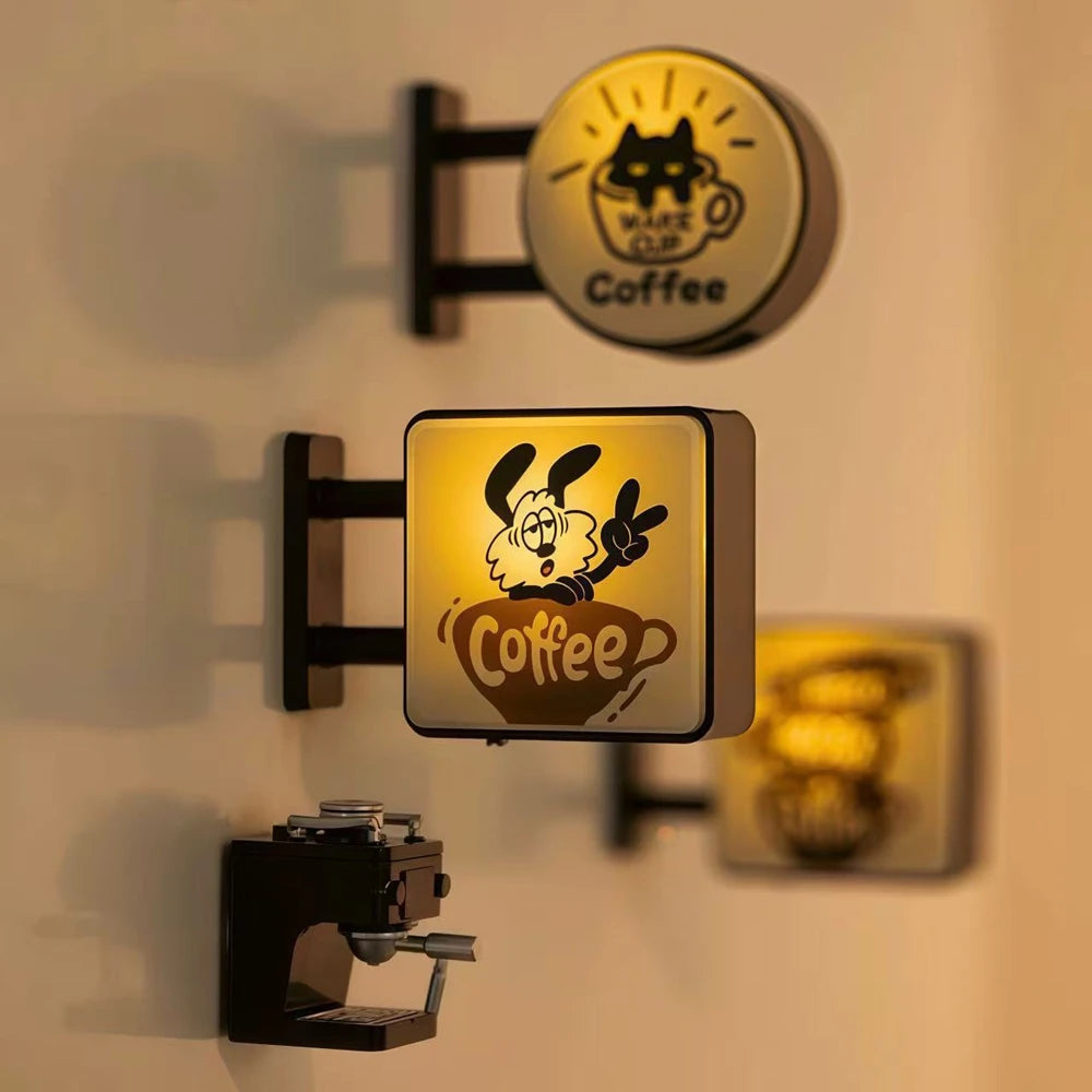 Retro Coffee Corner Refrigerator Magnet | Glowing Home Decor