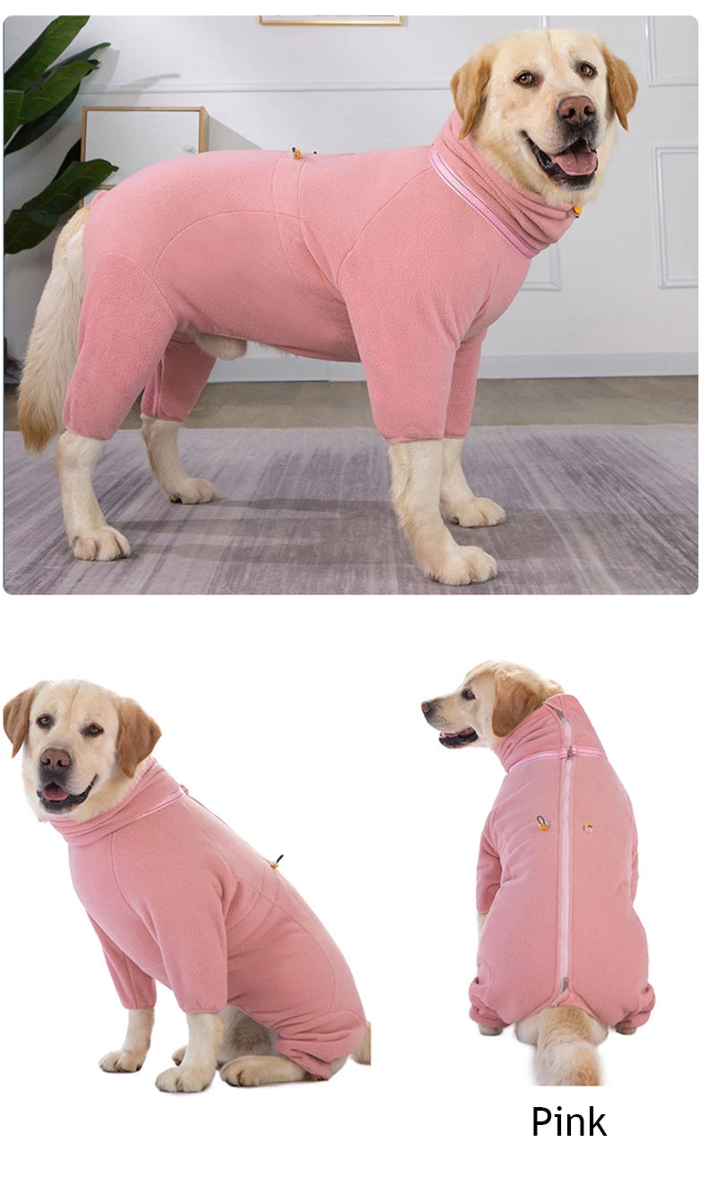 Warm Fleece Overalls for Dogs | Soft Winter Jumpsuit