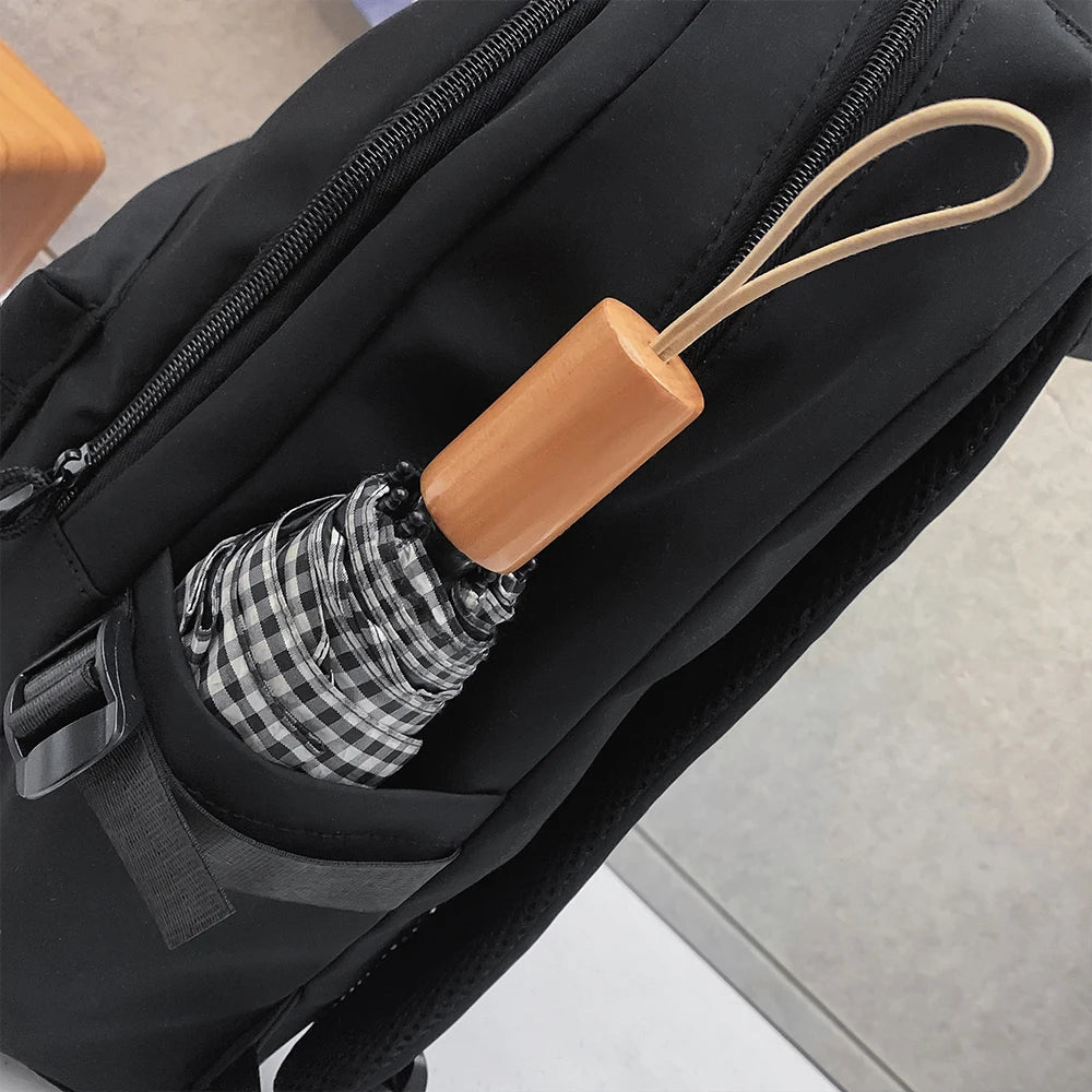 Large Capacity Solid Color Backpack for School & Travel