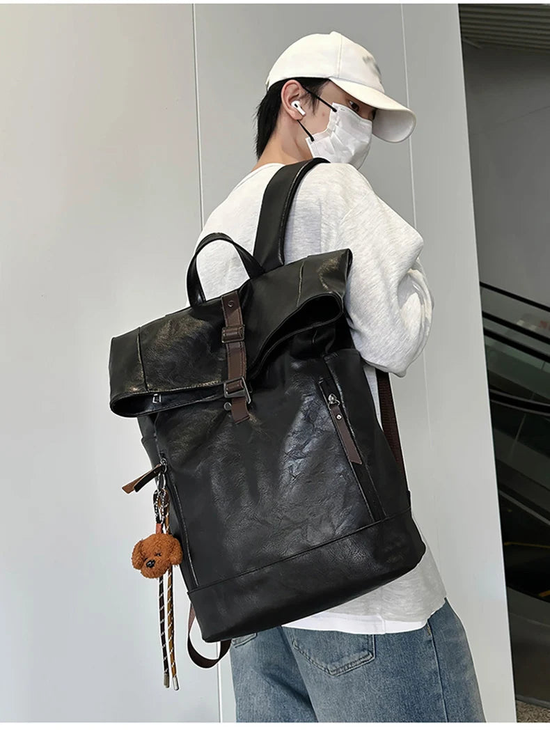 Versatile Rolled Top Business Backpack | Anti-Theft Travel Bag 2026