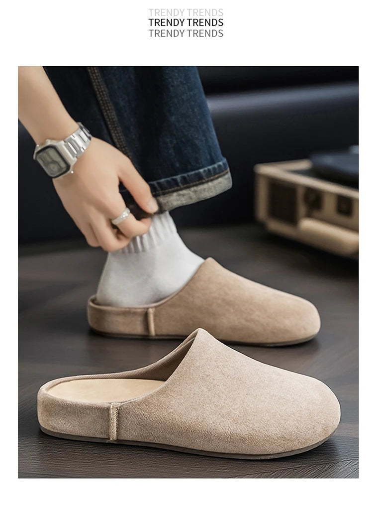 Comfortable Unisex Leather Slip-On Mules | Summer & Spring Flats