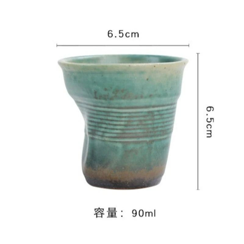 Creative Japanese Retro Ceramic Coffee Mugs | Stylish Latte Cups
