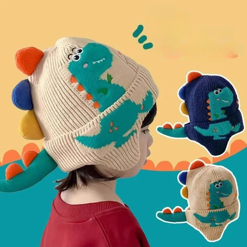 Winter Dinosaur Earflap Hat | Cute Thermal Cap for Kids