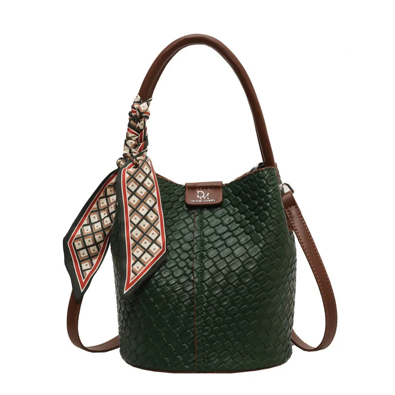 Bolso de cubo chic para mujer | Bolso de mano tejido de moda para cada ocasión