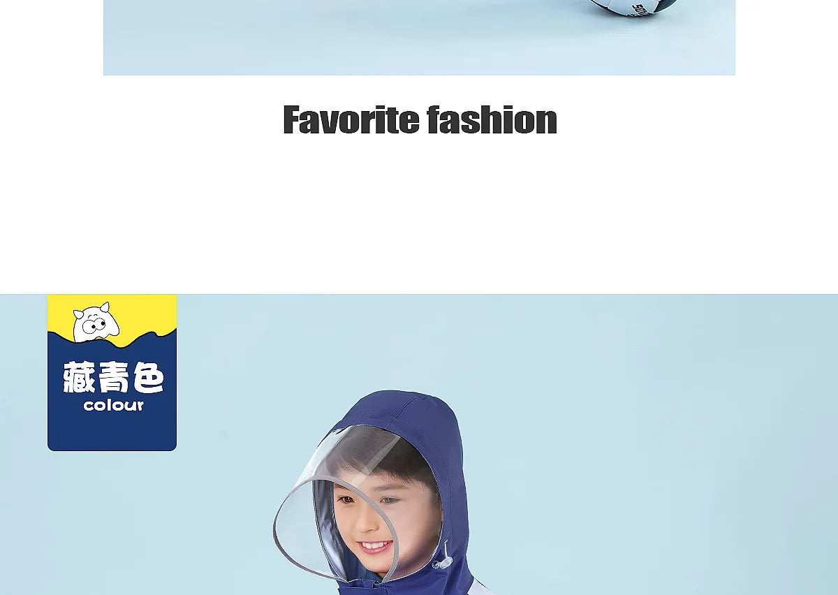 Children's Waterproof Raincoat with Schoolbag | Perfect for School Days