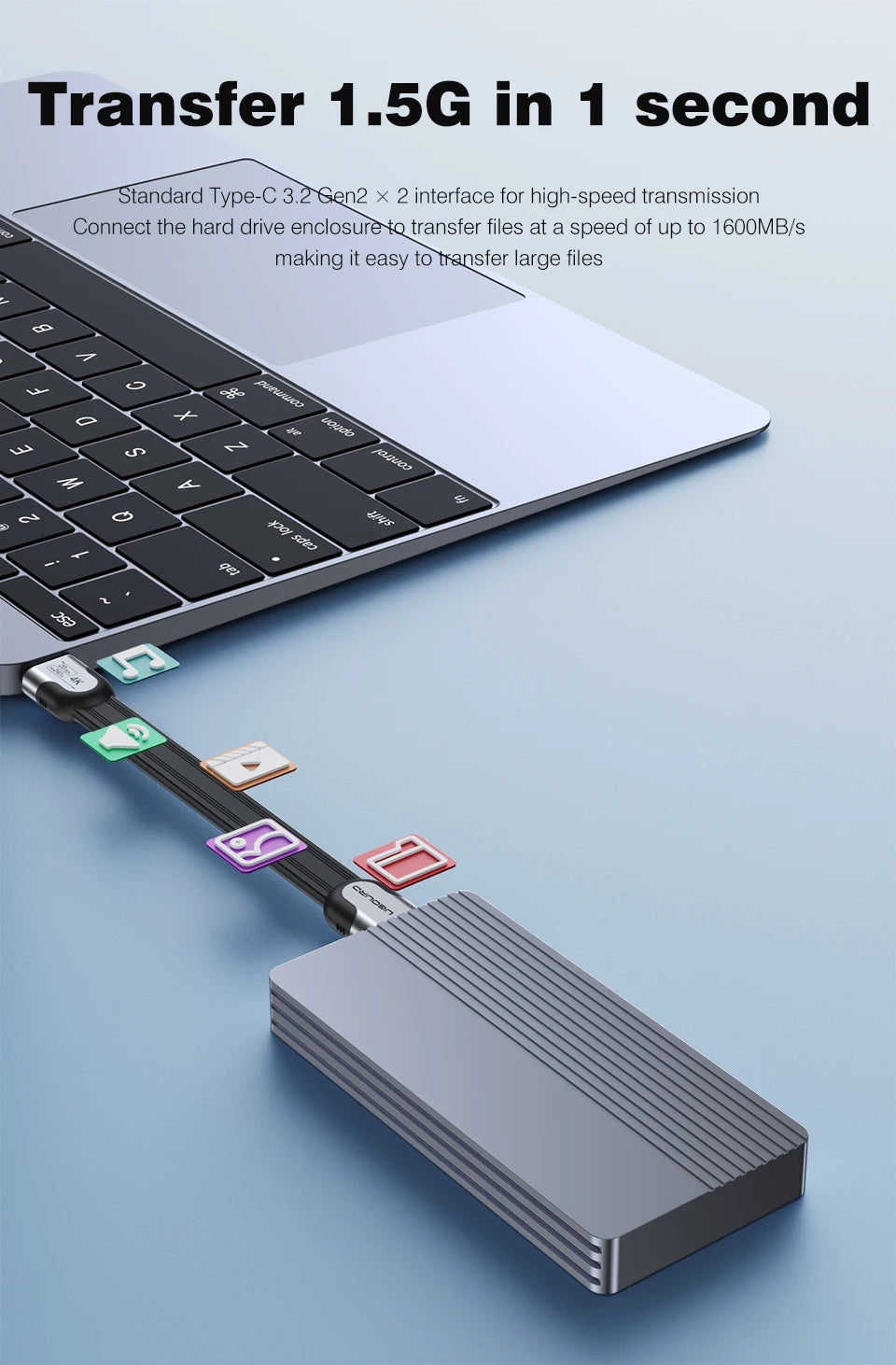 20Gbps USB-C Data Cable for Fast Charging & Data Transfer