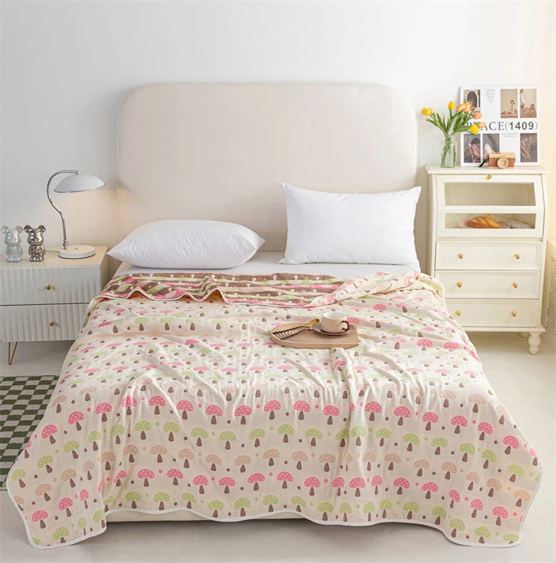 Breathable Summer Quilt | Multi-functional Cotton Towel Blanket
