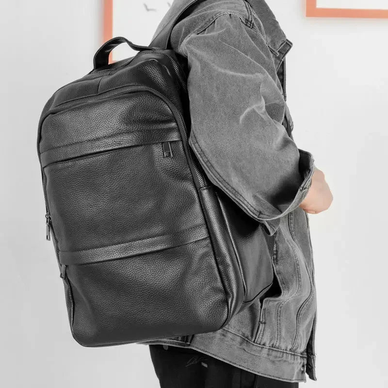 Men's Genuine Leather Business Backpack | Stylish & Functional
