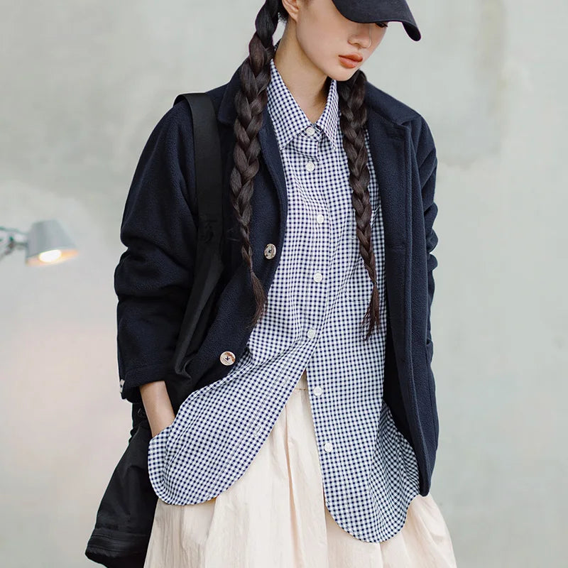 Women's Fleece Lapel Jacket | Stylish Warm Casual Outerwear