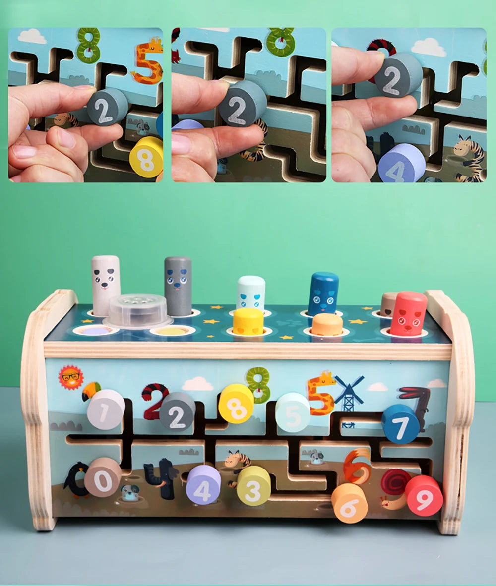 Wooden Hammering Pounding Toy for Kids | Montessori Educational Fun