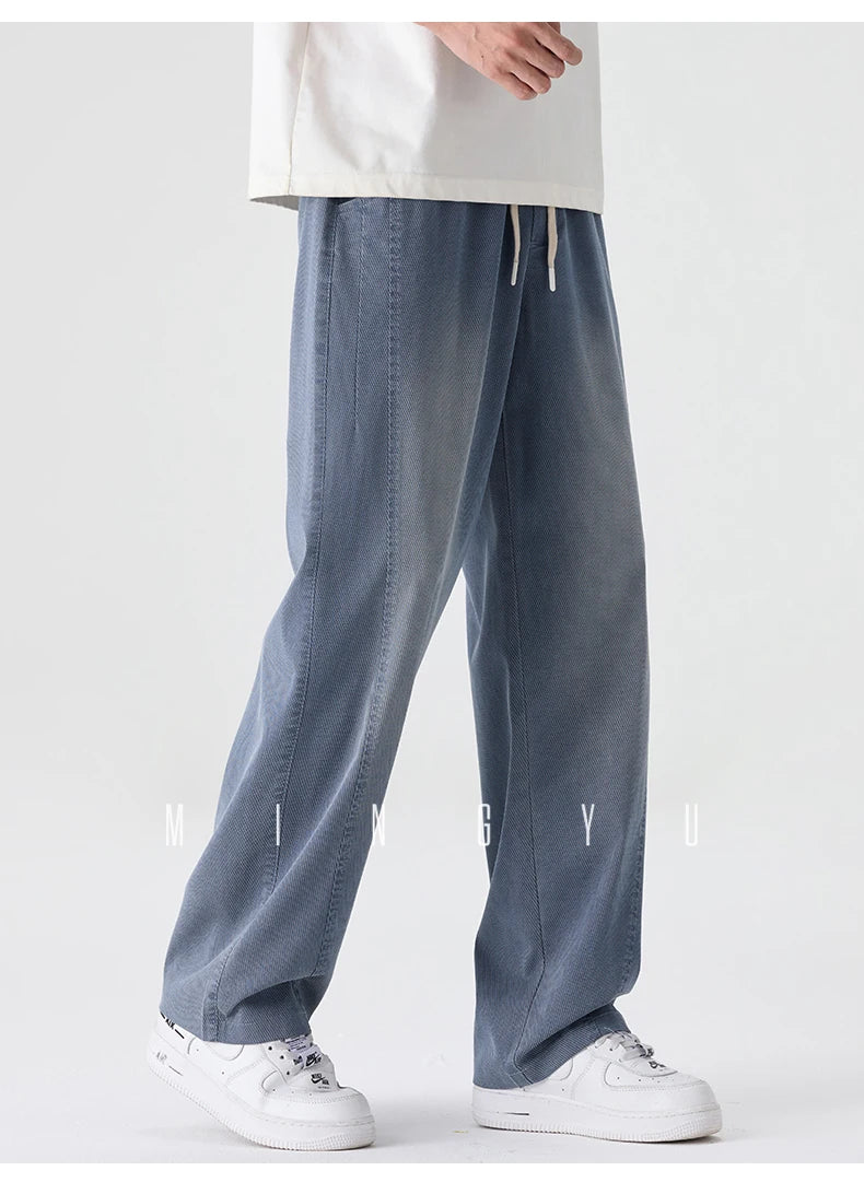 Men's Summer Lyocell Fabric Jeans | Elastic Waist Loose Fit