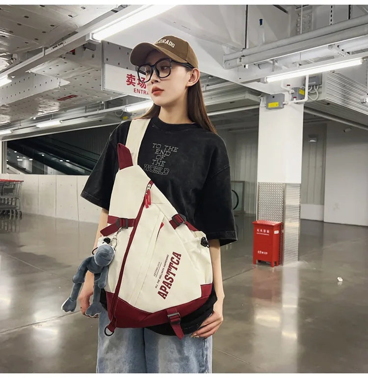 Outdoor Motorcycle Sport Travel Crossbody Bag Tactical Multifunction Waterproof Single Shoulder Backpack Unisex Casual Chest Bag
