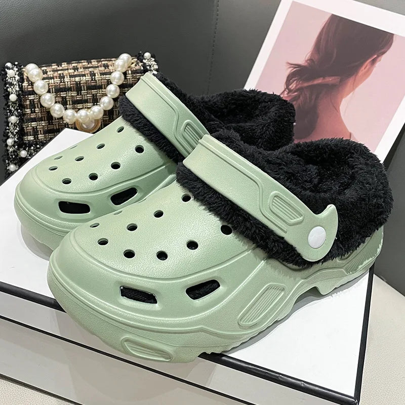 Women's Plush Corduroy Slippers | Cozy Warm Indoor Footwear