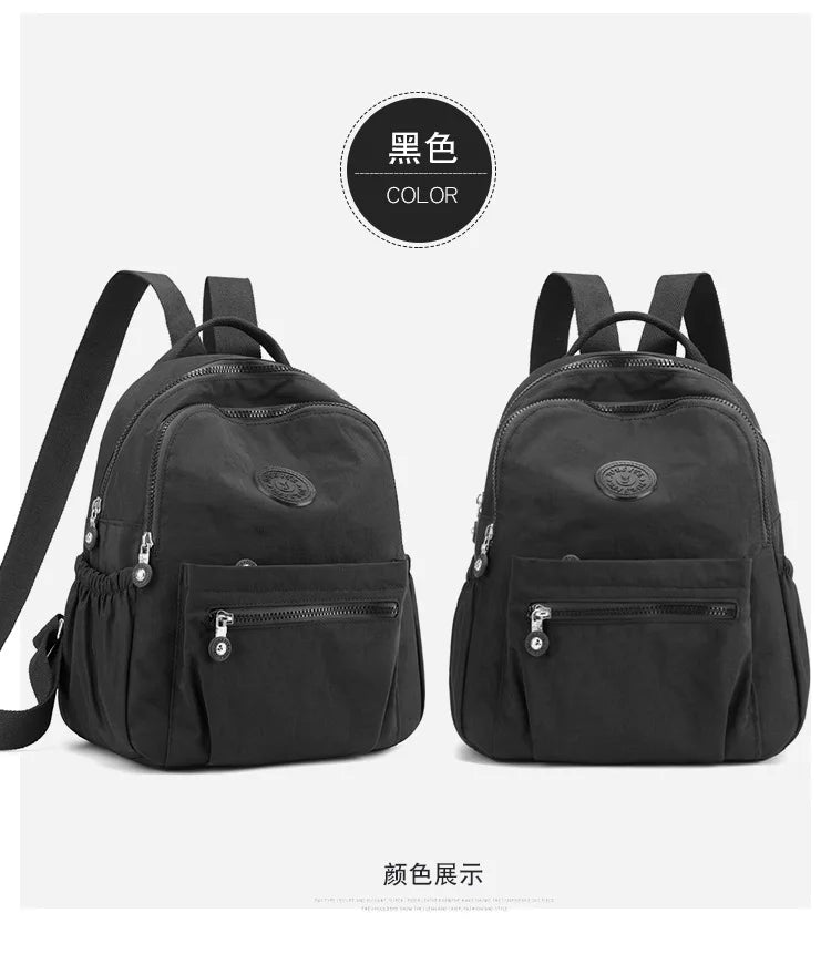 Women's Nylon Oxford Backpack | Stylish Small Rucksack