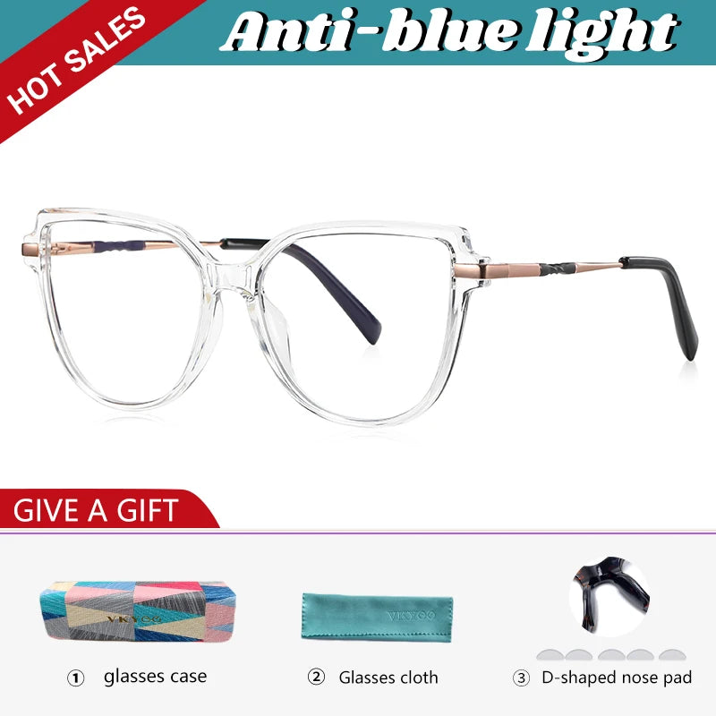Trendy Anti-Blue Light Prescription Glasses for Women