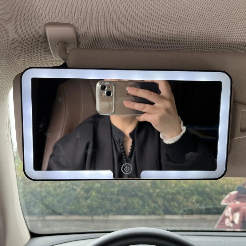 Rechargeable LED HD Makeup Mirror | Versatile Sun Visor Vanity Mirror