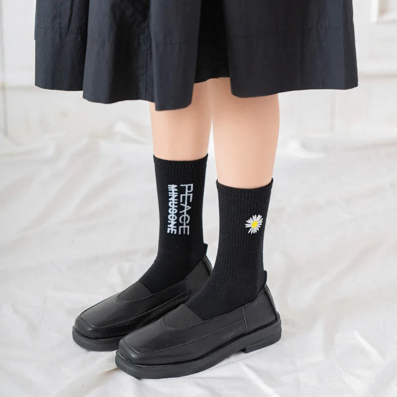 Stylish Butterfly Crew Socks for Women | Kawaii Streetwear Fashion