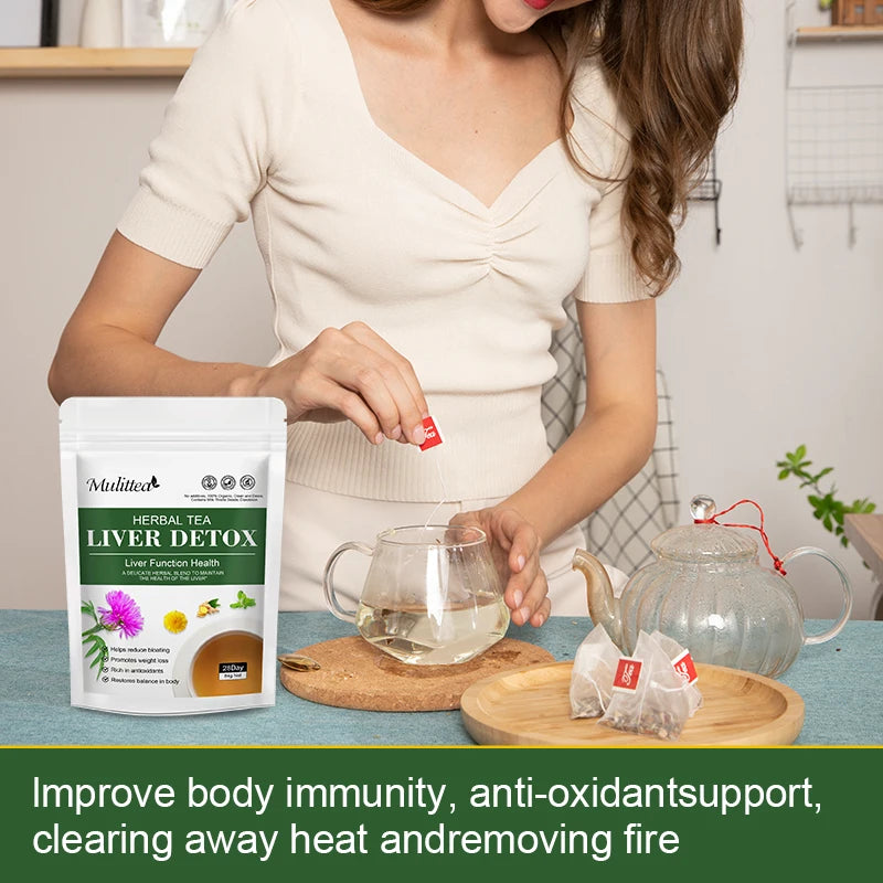 Liver Detox Tea with Dandelion Root, Milk Thistle & Turmeric