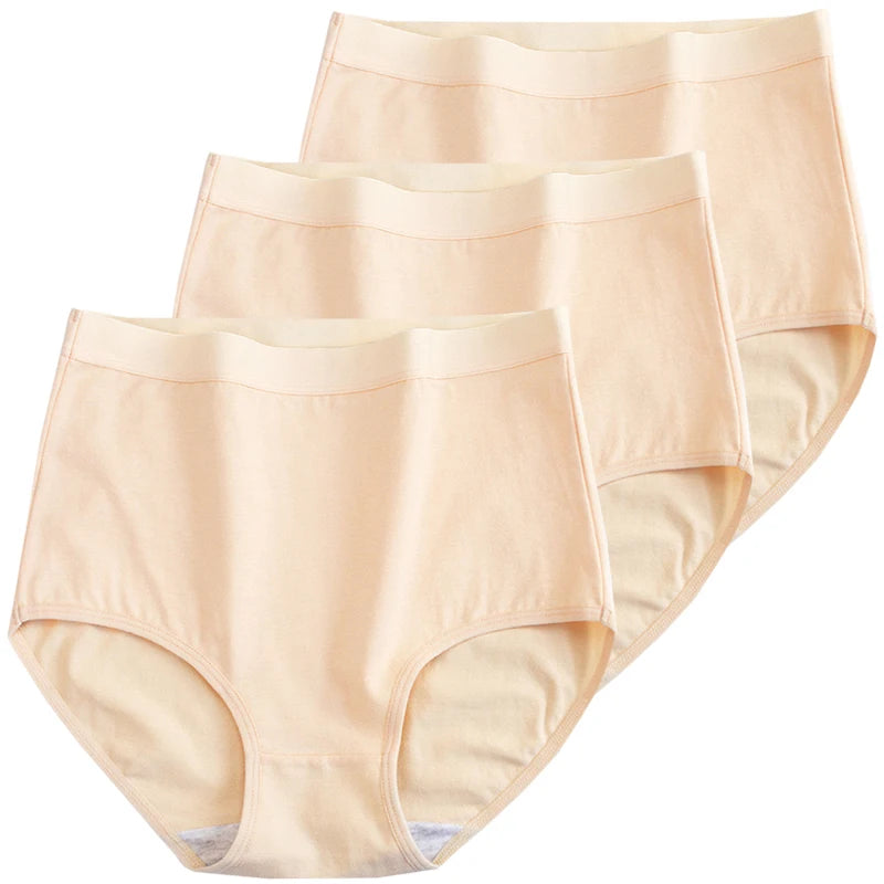 Plus Size High Waist Cotton Briefs for Women | Breathable Comfort