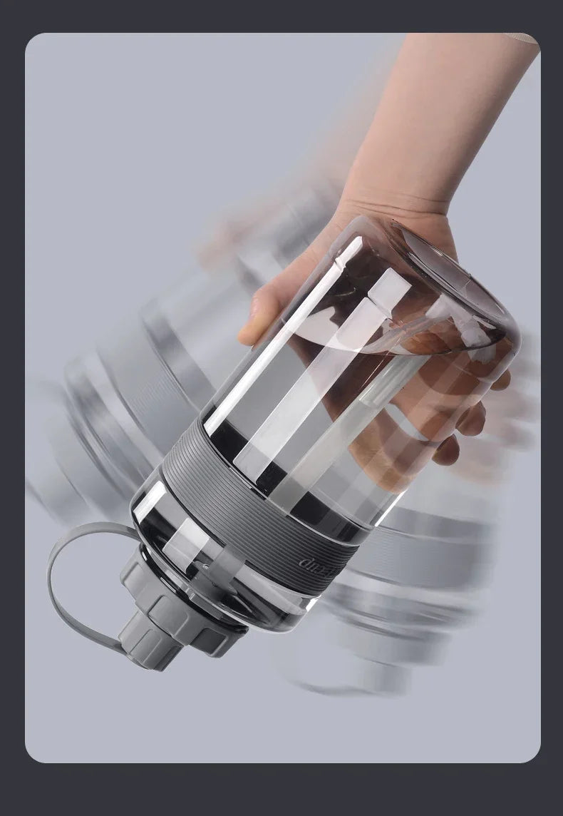 2 Liter Big Water Bottle with Straw | BPA Free Fitness Hydration