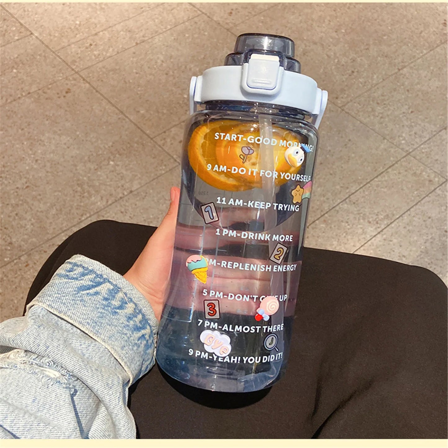 2000ml Large Capacity Sports Water Bottle | Leak-Proof & Portable
