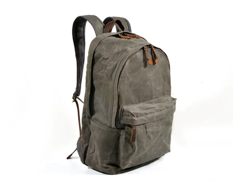 Waterproof Oil Wax Canvas Daypack | Versatile Unisex Rucksack