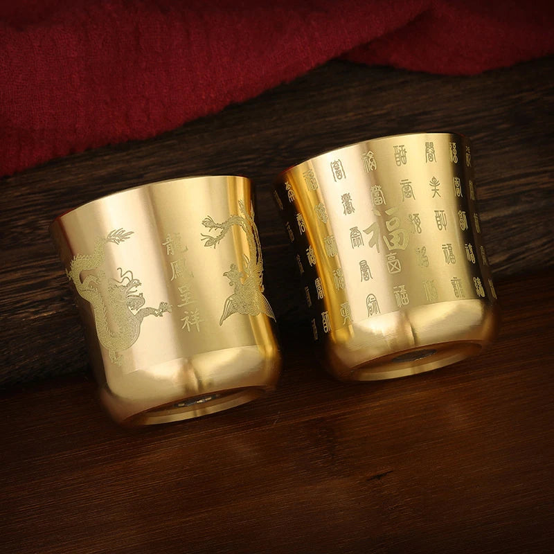 Antique Brass Tea Cup | Elegant Homeware for Tea and Coffee