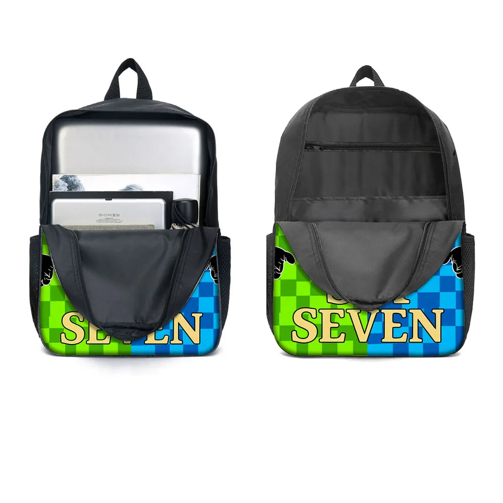 3pcs Cartoon Number Print Backpack Set | Lightweight School Bags
