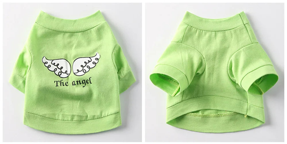 Angel Pattern Puppy Dog T-shirt | Cute Summer Pet Vest for Dogs