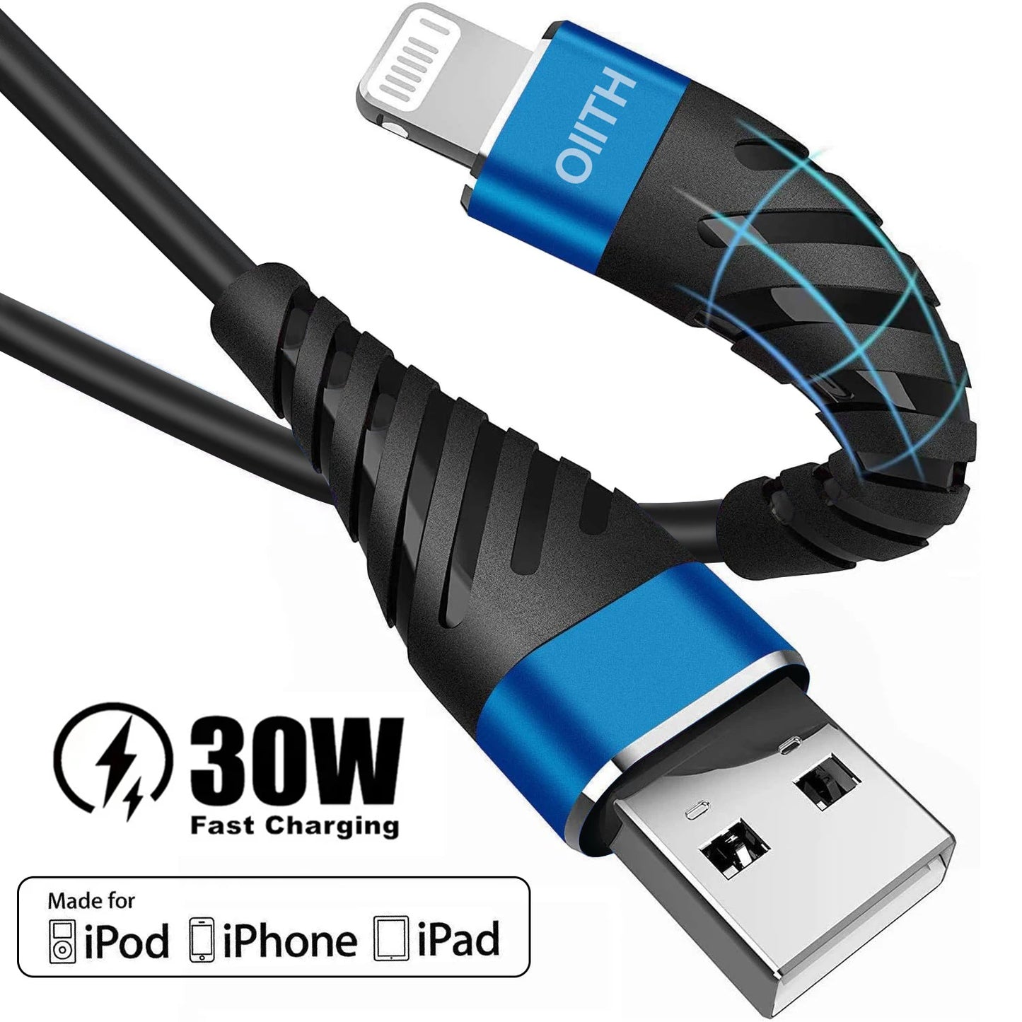 Fast Charging USB Cable | 3A for iPhone and iPad | 2m Length