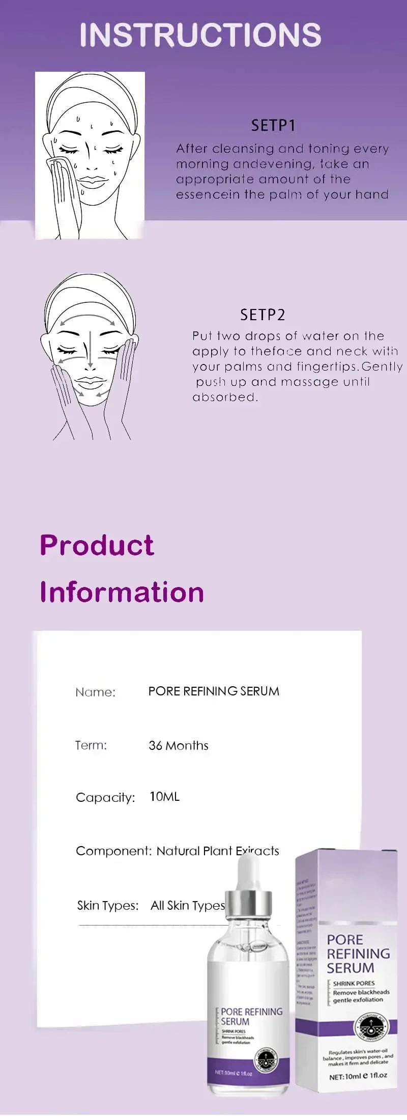 Pore Refining Resurfacing Serum | Brightening Facial Elixir